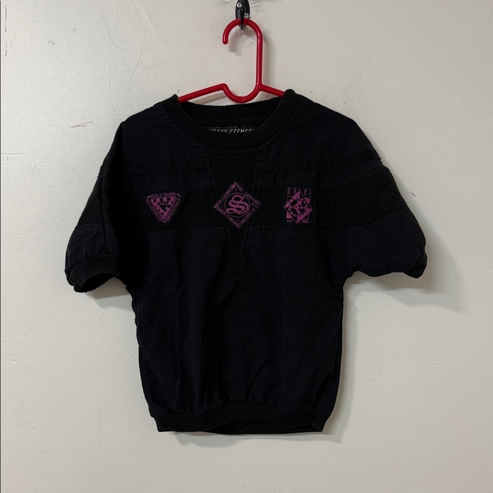 Kids Black and Pink Short Sleeve Tee 90’s vintage